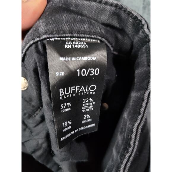 BUFFALO David Bitton Mollie High Rise Stretch Skinny Black Jeans 10/30 - Picture 6 of 6